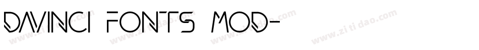 DAVINCI FONTS MOD字体转换